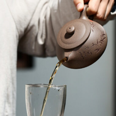 Yixing Zisha Teapot [Bamboo Shi Piao] (Qinghui Duan Ni – 240ml)