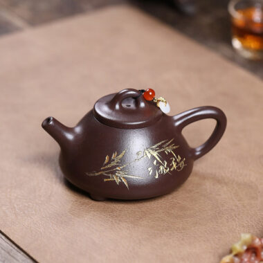 Yixing Zisha Teapot [Bamboo Shi Piao] (Zi Ni – 190ml)