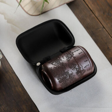 Master Handmade Yixing Zisha Travel Tea Cup [Xian Ju] (Zi Ni – 150ml)