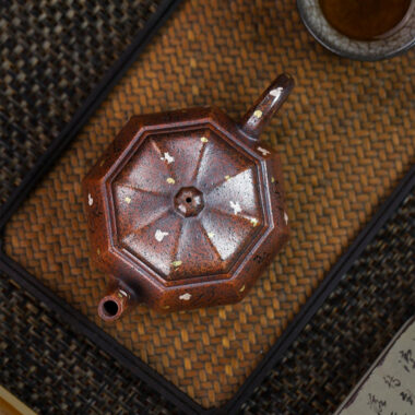 Full Handmade Yixing Zisha Teapot [Octagon Pear] (Firewood Fired Duan Ni – 250ml)