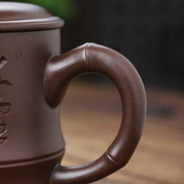 Full Handmade Yixing Zisha Tea Mug [Bamboo] (Lao Zi Ni – 430ml)