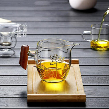 Flora Glass Fair Cup with Stainless Steel Stainer 350ml