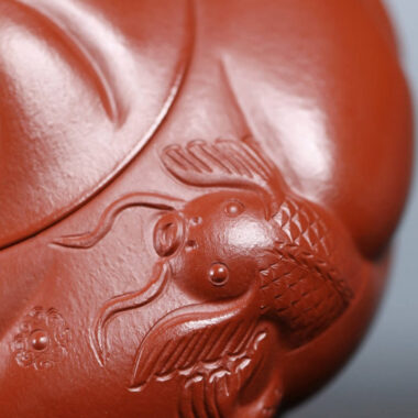 Full Handmade Yixing Zisha Teapot [Carp Dragon Pot] (Zhu Ni – 220/350ml)