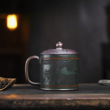 Master Handmade Yixing Zisha Tea Mug [The Great Bianjing] (Jinsha Zi Ni – 470ml)