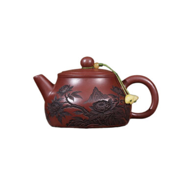 Yixing Zisha Teapot [Peony Shi Piao] (Long Xue Sha – 200ml)