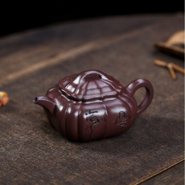 Full Handmade Yixing Zisha Teapot [Shan Hai] (Zi Ni – 150ml)