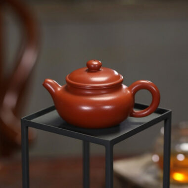 Full Handmade Yixing Zisha Teapot [Fanggu Pot] (Dahongpao – 170ml)