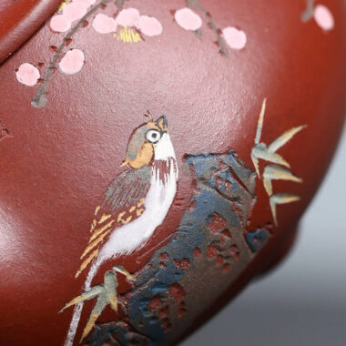 Full Handmade Yixing Zisha Teapot [Jingzhou Shi Piao Pot] (Hong Ni – 280ml)