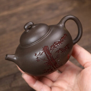 Yixing Zisha Teapot [Green Bamboo] (Qinghui Duan – 180ml)