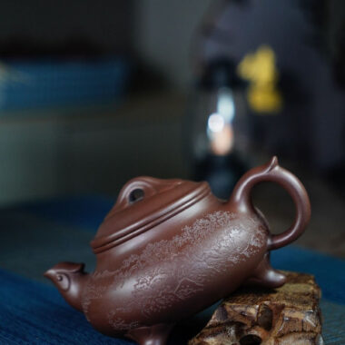Full Handmade Yixing Zisha Teapot [Feng Wu Jiu Tian Pot] (Zi Ni – 300ml)