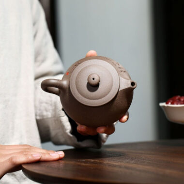 Yixing Zisha Teapot [Bamboo Shi Piao] (Qinghui Duan Ni – 200ml)