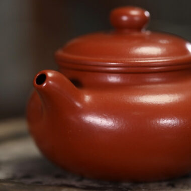 Full Handmade Yixing Zisha Teapot [Fanggu Pot] (Dahongpao – 170ml)