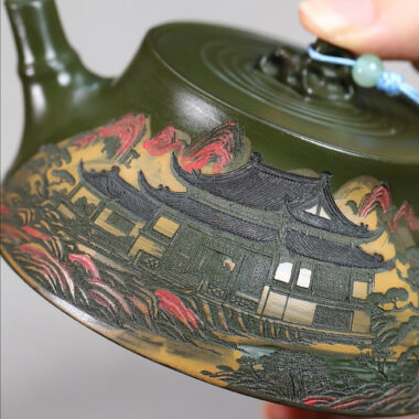 Yixing Zisha Teapot [Jiangnan Chun Yun] (Lu Ni – 170ml)