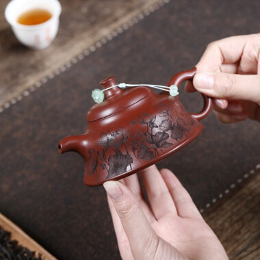 Yixing Zisha Teapot [Lotus Hat] (Long Xue Sha – 170ml)