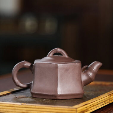 Yixing Zisha Teapot [Liufang Bamboo] (Zi Ni – 170ml)