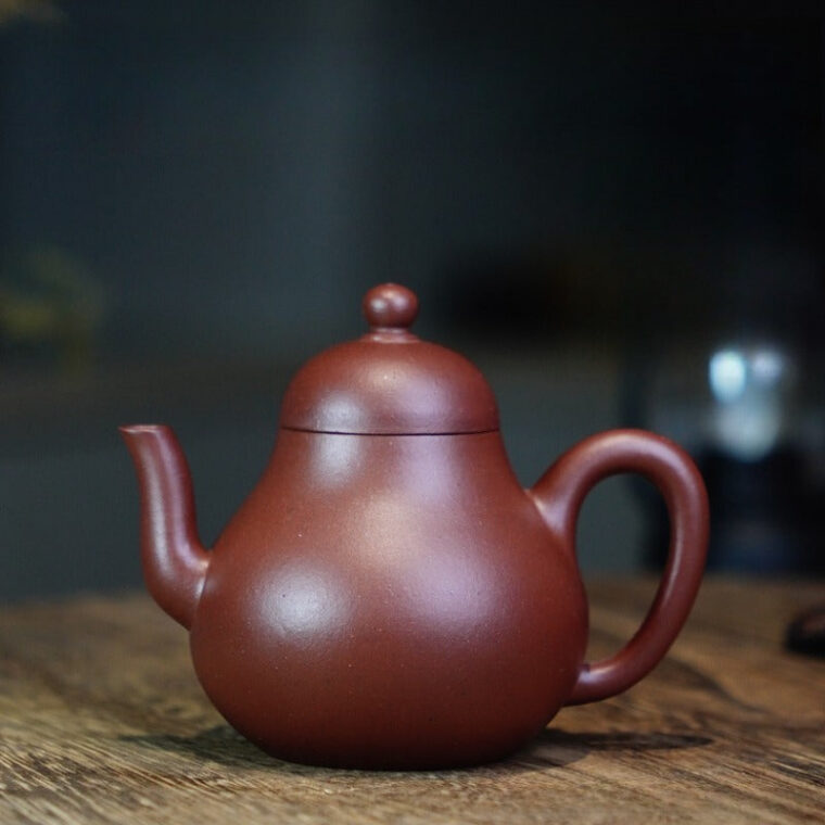 Full Handmade Yixing Zisha Teapot [Si Ting Pot] (Di Cao Qing – 120ml)