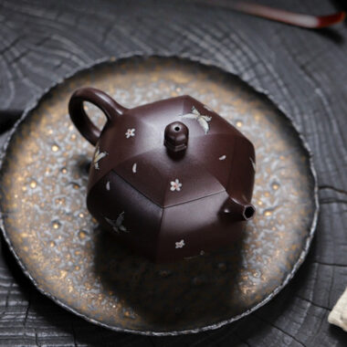 Full Handmade Yixing Zisha Teapot [Butterfly Xishi] (Zi Jia Ni – 460ml)