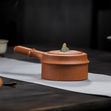 Full Handmade Yixing Zisha Teapot [Xiao Yao Bamboo] (Jin Jiang Po Ni – 300ml)