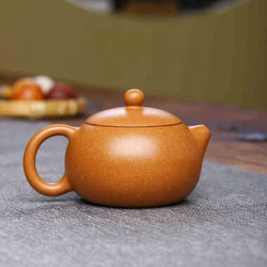 Full Handmade Yixing Zisha Teapot [Xishi Pot] (Jiang Po Ni – 220ml)