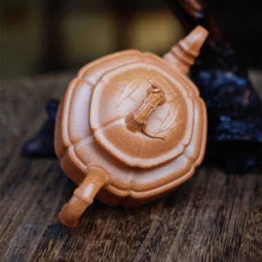 Full Handmade Yixing Zisha Teapot [Liufang Zhu Gu Pot] (Jiang Po Ni – 190ml)