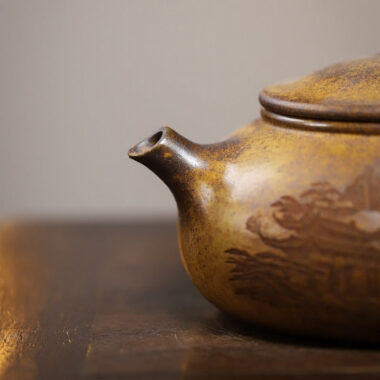 Yixing Zisha Teapot [Han Jiang] (Huangjin Duan Firewood Fired – 180ml)