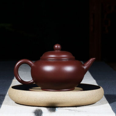 Yixing Zisha Teapot [Shui Ping Pot] (Zi Zhu Ni – 210ml)