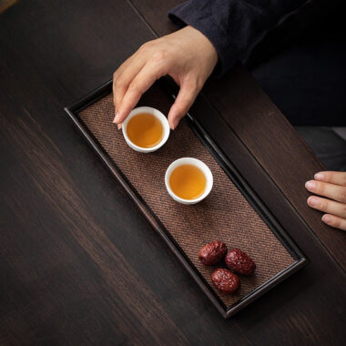 Sandalwood Bamboo Rattan Tea Tray