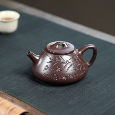 Yixing Zisha Teapot [Bamboo Ziye Shi Piao] (Zi Ni – 240ml)