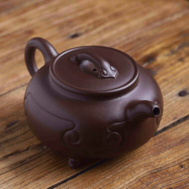 Full Handmade Yixing Zisha Teapot [Sanzu Ruyi Pot] (Zi Ni – 400ml)