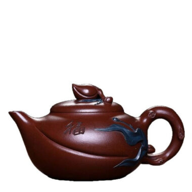 Full Handmade Yixing Zisha Teapot [Shou Tao Pot] (Di Cao Qing – 310ml)