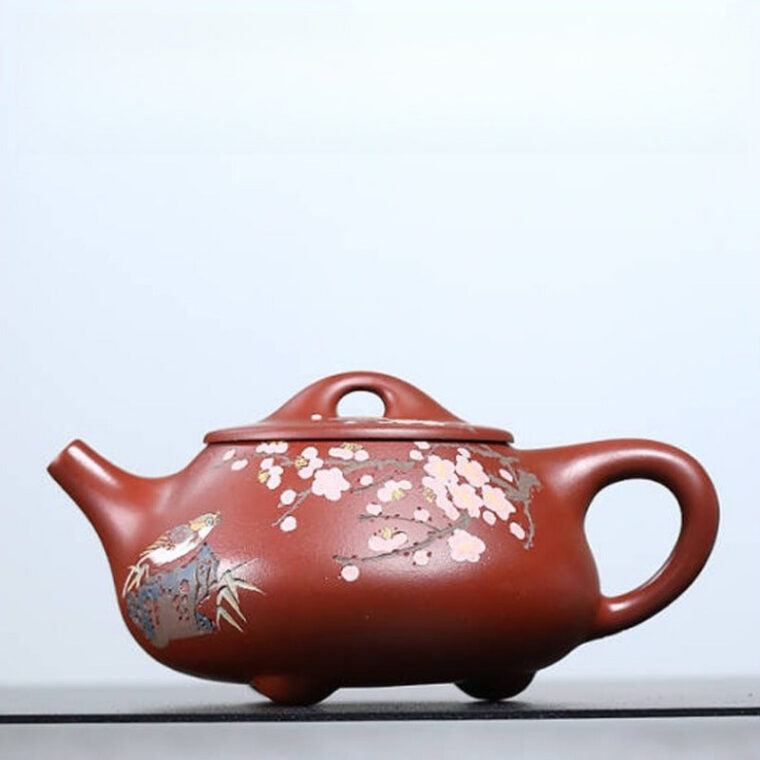 Full Handmade Yixing Zisha Teapot [Jingzhou Shi Piao Pot] (Hong Ni – 280ml)