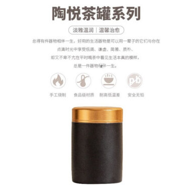 Ceramic Tea Jar | Tea Caddy | Mini Travel Tea Caddy [Tao Yue] 70ml