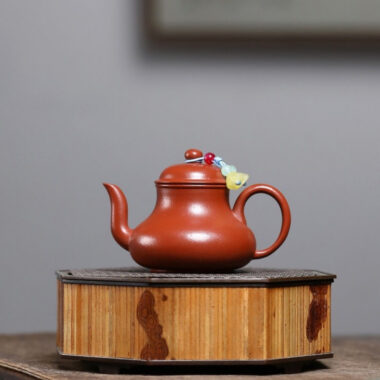 Yixing Zisha Teapot [Mini Si Ting] (Wrinkled Skin Zhu Ni – 100ml)