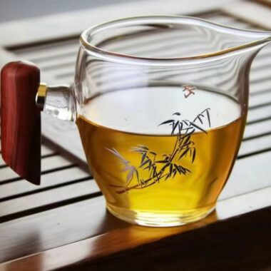 Flora Glass Fair Cup with Stainless Steel Stainer 350ml