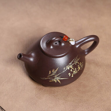 Yixing Zisha Teapot [Bamboo Shi Piao] (Zi Ni – 190ml)