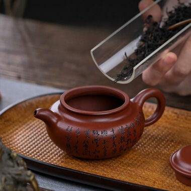 Full Handmade Yixing Zisha Teapot [Man Jiang Hong] (Long Xue Sha – 200ml)