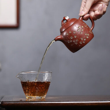 Yixing Zisha Teapot [Plum Blossom Qin Quan] (Dahongpao – 280ml)