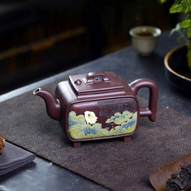 Full Handmade Yixing Zisha Teapot [Yi Mai Xiang Cheng] (Tian Qing Zi Ni – 520ml)