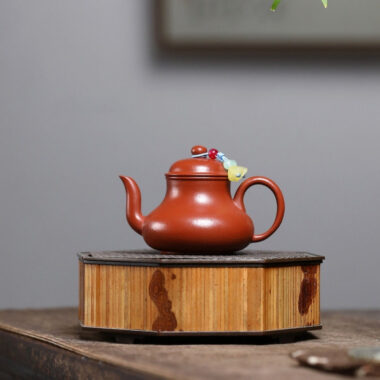 Yixing Zisha Teapot [Mini Si Ting] (Wrinkled Skin Zhu Ni – 100ml)