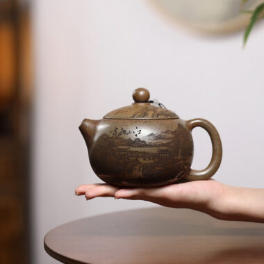 Yixing Zisha Teapot [Jiangshan Ru Hua Xishi] (Chenxiang Ni Firewood Firing – 550ml)