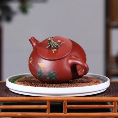 Yixing Zisha Teapot Set [Lotus Pond Moonlight] (Dahongpao – 260ml)