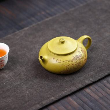 Yixing Zisha Teapot [Han Jiang] (Huangjin Duan Ni – 190ml)