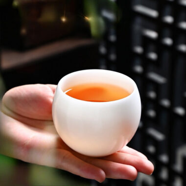 Ice Jade White Porcelain [Dragon Egg] Tea Cup 130ml