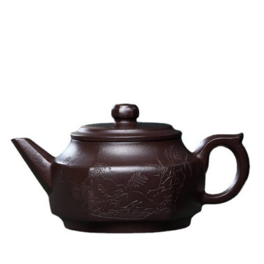 Full Handmade Yixing Zisha Teapot [Liuliu Dashun Pot] (Lao Zi Ni – 300ml)