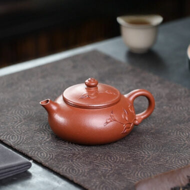 Full Handmade Yixing Zisha Teapot [Chun Hua] (Zhu Sha Zhu Ni – 180ml)