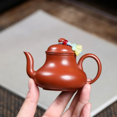 Yixing Zisha Teapot [Mini Si Ting] (Wrinkled Skin Zhu Ni – 100ml)
