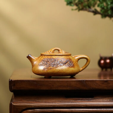Yixing Zisha Teapot [Dragon Shi Piao] (Longgu Jin Sha – 310ml)