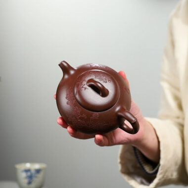 Yixing Zisha Teapot [Han Xiang] (Di Cao Qing – 330ml)