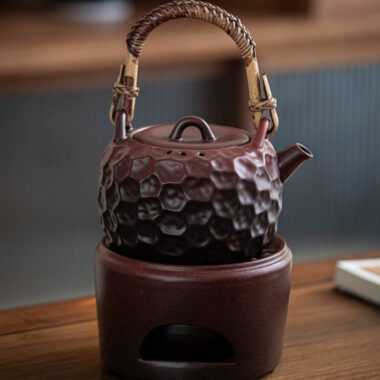 Retro Ceramic Direct Fire Teapot [Tiliang Hammer Pattern Pot] 600ml