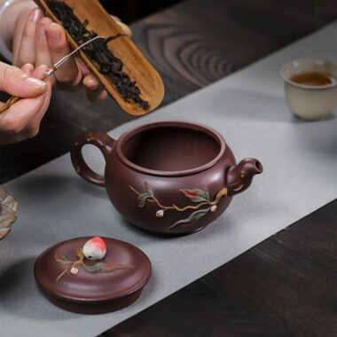 Full Handmade Yixing Zisha Teapot [Lucky & Healthy] (Zi Ni – 260ml)